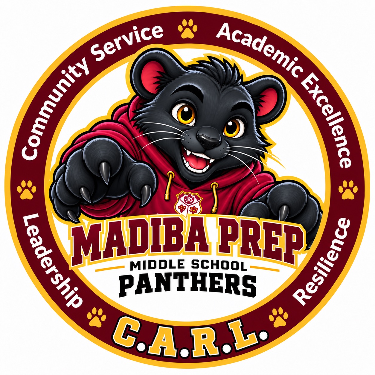 Madiba Prep Panthers C.A.R.L. emblem